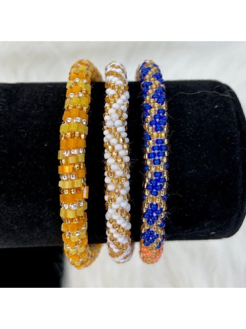 HAND CRAFTED in Nepal Beaded Bracelets (set of 3) #316